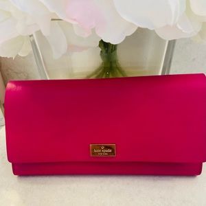 KATE SPADE 2 TONE PINK LEATHER WALLET EXCELLENT CONDITION